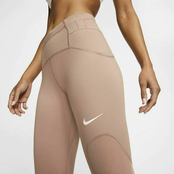 NIKE Speed Icon Clash in Desert Dust 7/8 Running Legging Women's Size M - Picture 3 of 16